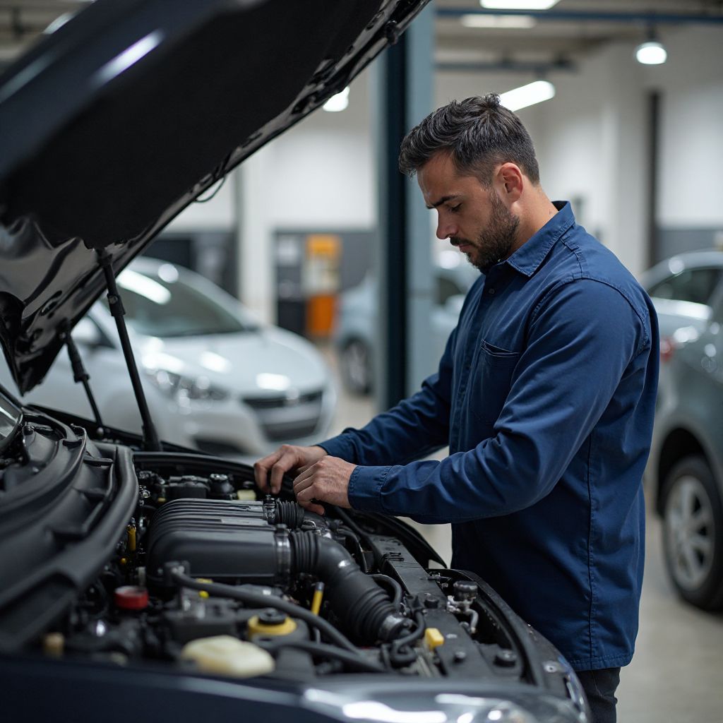 Inspección mecánica de un vehículo