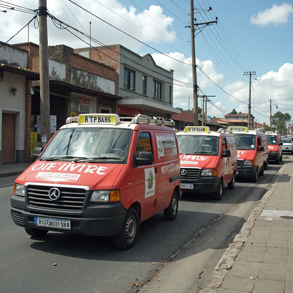 Flota de vehículos para empresa de mensajería
